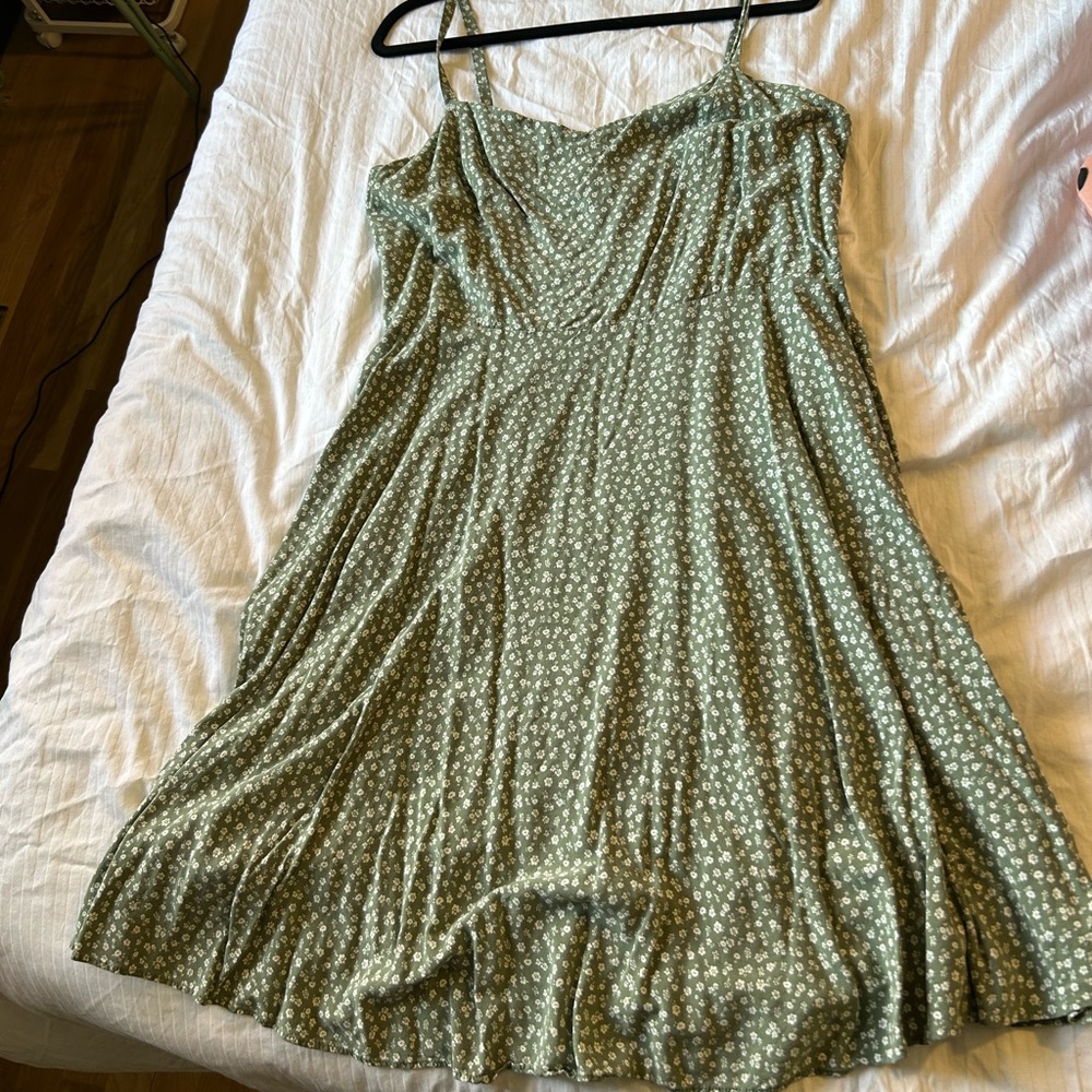 Old Navy Fit & Flare Cami Mini Dress, Tall XL Green Floral
